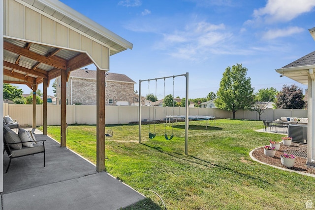 926 N 600 W, American Fork, UT 84003 - view of yard featuring a trampoline and a patio