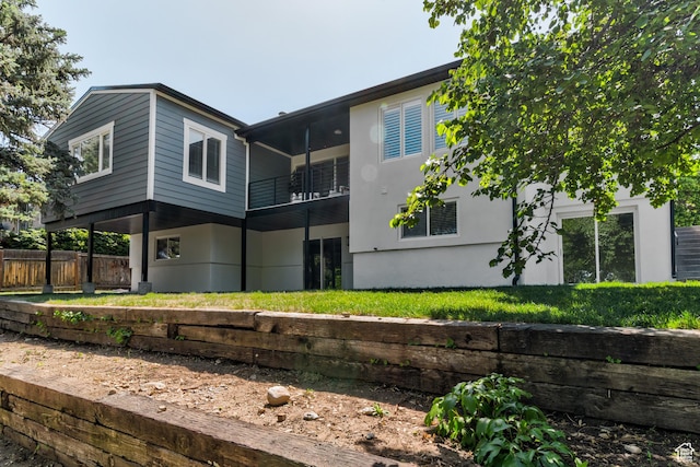 7474 S Brighton Way, Cottonwood Heights, UT 84121 - rear view of house featuring a balcony
