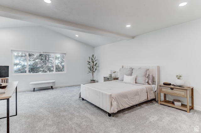 7474 S Brighton Way, Cottonwood Heights, UT 84121 - carpeted bedroom featuring recessed lighting, vaulted ceiling, and baseboards