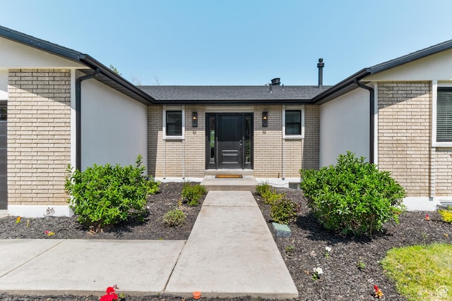 7474 S Brighton Way, Cottonwood Heights, UT 84121 - property entrance with brick siding and stucco siding