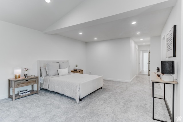 7474 S Brighton Way, Cottonwood Heights, UT 84121 - bedroom with recessed lighting, carpet flooring, baseboards, and vaulted ceiling