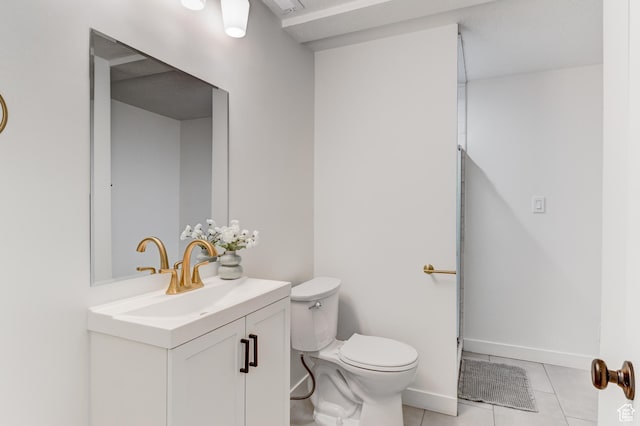 7474 S Brighton Way, Cottonwood Heights, UT 84121 - bathroom featuring vanity, toilet, tile patterned flooring, and baseboards