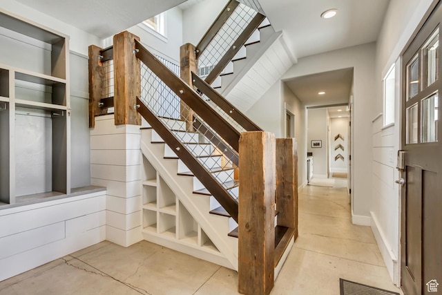 1685 N 300 E, Midway, UT 84049 - staircase featuring recessed lighting
