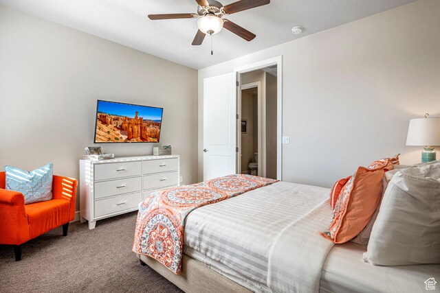 3800 Paradise Village Dr Unit 84, Santa Clara, UT 84765 - carpeted bedroom with ceiling fan