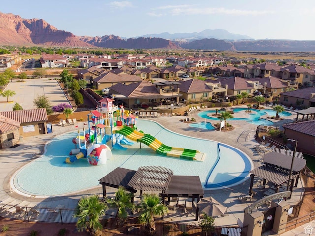 3800 Paradise Village Dr Unit 84, Santa Clara, UT 84765 - view of pool featuring a residential view and a mountain view