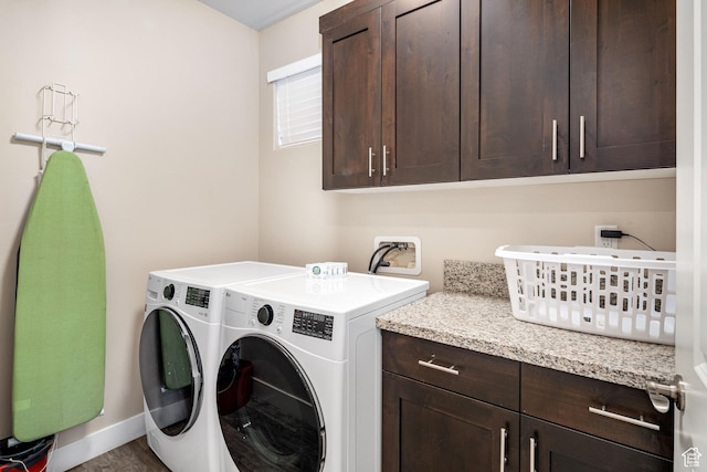 3800 Paradise Village Dr Unit 84, Santa Clara, UT 84765 - laundry room featuring cabinet space, washing machine and clothes dryer, and baseboards