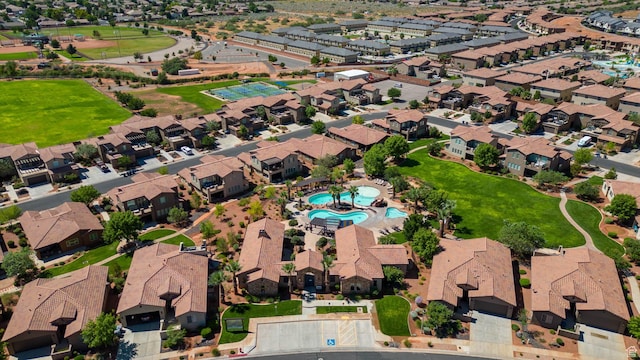 3800 Paradise Village Dr Unit 84, Santa Clara, UT 84765 - aerial overview of property's location with a pool area and nearby suburban area