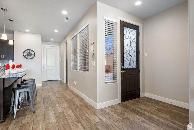 3800 Paradise Village Dr Unit 84, Santa Clara, UT 84765 - foyer with light wood-style floors, baseboards, and recessed lighting