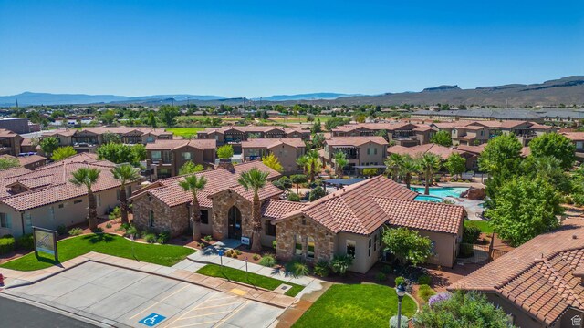 3800 Paradise Village Dr Unit 84, Santa Clara, UT 84765 - aerial view of residential area featuring mountains