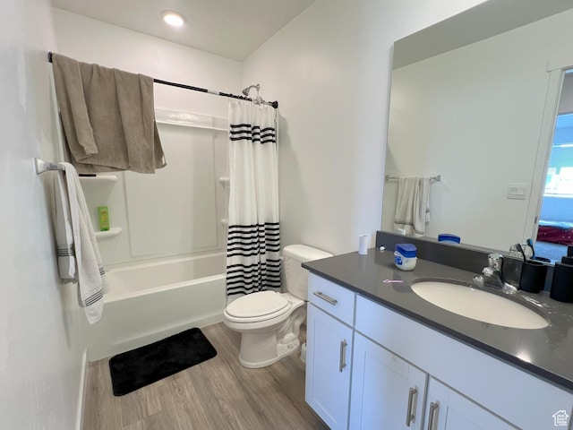 612 N Canvasback Dr, Lehi, UT 84043 - full bath featuring wood finished floors, vanity, toilet, and shower / tub combo