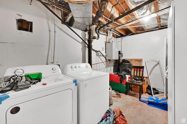 4825 S Burch Creek Dr E, South Ogden, UT 84403 - laundry area with separate washer and dryer and water heater