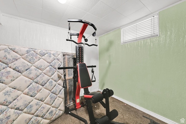 4825 S Burch Creek Dr E, South Ogden, UT 84403 - workout area with baseboards and carpet