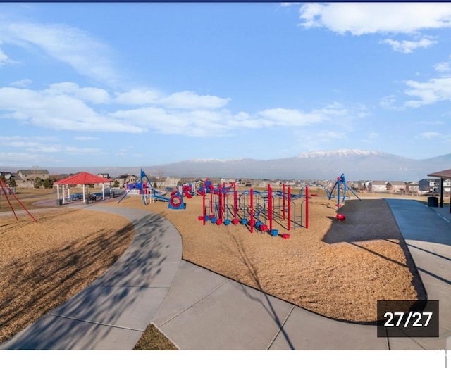 269 W Willow Dr, Saratoga Springs, UT 84045 - communal playground with a gazebo and a mountain view
