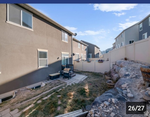 269 W Willow Dr, Saratoga Springs, UT 84045 - fenced backyard featuring a patio and a residential view