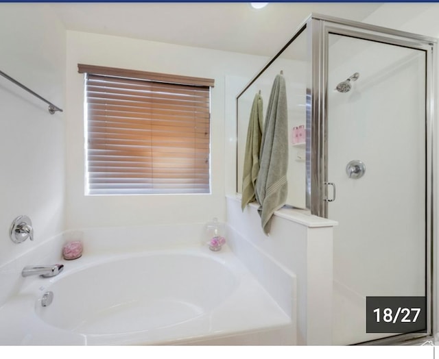 269 W Willow Dr, Saratoga Springs, UT 84045 - full bathroom featuring a garden tub and a shower stall