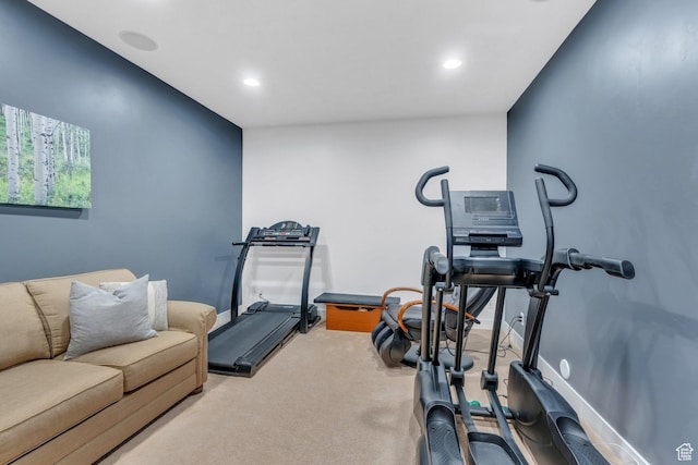 758 W 375 N, Springville, UT 84663 - workout area with carpet flooring, recessed lighting, and baseboards