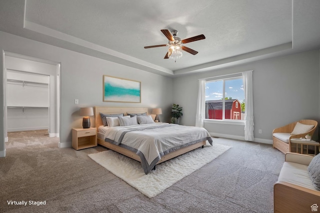 1047 N 700 W, Mapleton, UT 84664 - bedroom featuring a raised ceiling, light carpet, baseboards, and a spacious closet