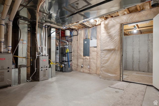 1047 N 700 W, Mapleton, UT 84664 - unfinished basement with strapped water heater and electric panel