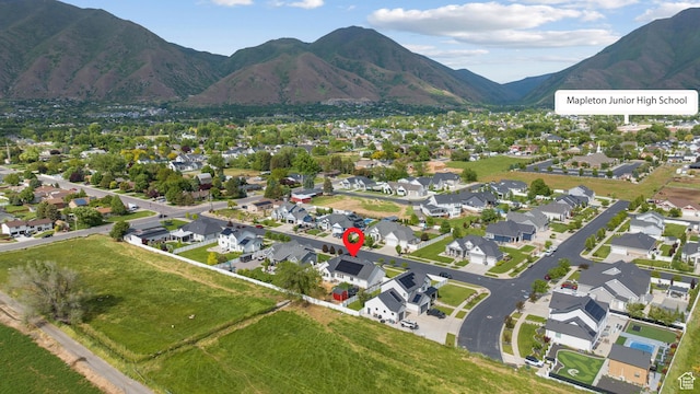 1047 N 700 W, Mapleton, UT 84664 - view of property location featuring a mountainous background and nearby suburban area