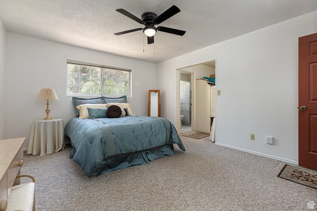 845 S 80 W, Hurricane, UT 84737 - bedroom featuring light carpet, ceiling fan, connected bathroom, and baseboards