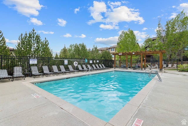 5430 N Cross Country Way, Park City, UT 84098 - community pool with a patio and a pergola