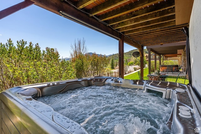 5430 N Cross Country Way, Park City, UT 84098 - view of patio with a hot tub