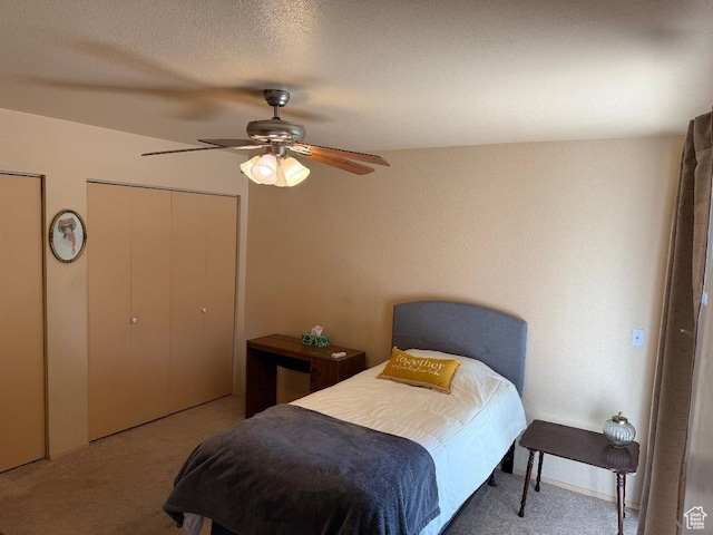 3975 S 805 E Unit G, Salt Lake City, UT 84107 - carpeted bedroom with a ceiling fan and multiple closets