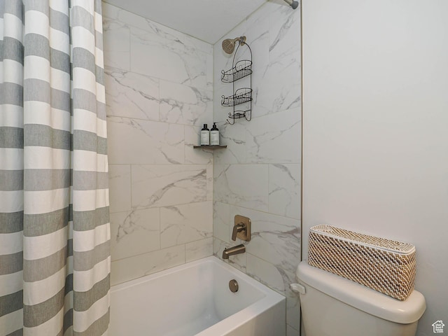 4535 S Bleecker Pl, Millcreek, UT 84117 - bathroom with shower / bath combo with shower curtain and toilet