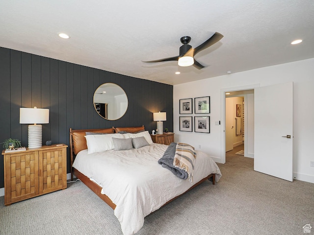 4535 S Bleecker Pl, Millcreek, UT 84117 - carpeted bedroom featuring recessed lighting, ceiling fan, and baseboards