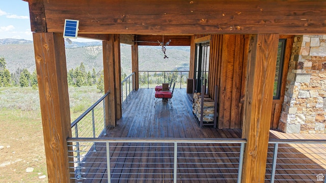 22677 E Snowbird Dr Unit 47, Spanish Fork, UT 84660 - wooden deck with a mountain view