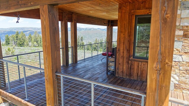 22677 E Snowbird Dr Unit 47, Spanish Fork, UT 84660 - wooden deck with a mountain view