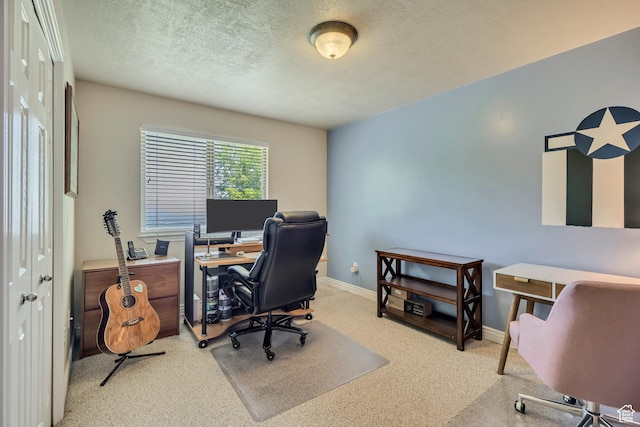 1804 E Longbranch Ct, Draper Ut Cnty, UT 84020 - carpeted office space featuring a textured ceiling and baseboards