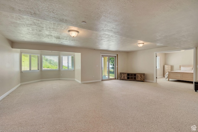 1804 E Longbranch Ct, Draper Ut Cnty, UT 84020 - unfurnished living room with baseboards, a textured ceiling, and carpet flooring