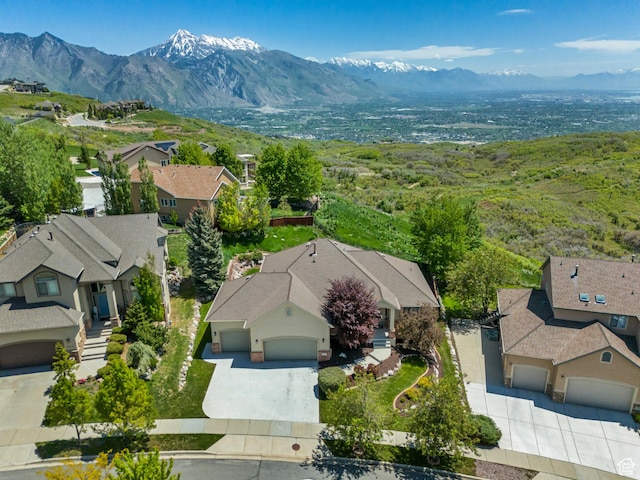 1804 E Longbranch Ct, Draper Ut Cnty, UT 84020 - aerial perspective of suburban area with a mountainous background