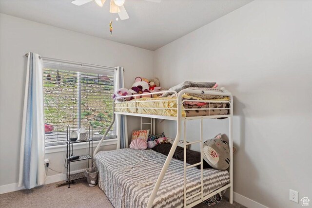 1243 Kotter Dr, Brigham City, UT 84302 - bedroom with carpet floors, baseboards, and ceiling fan