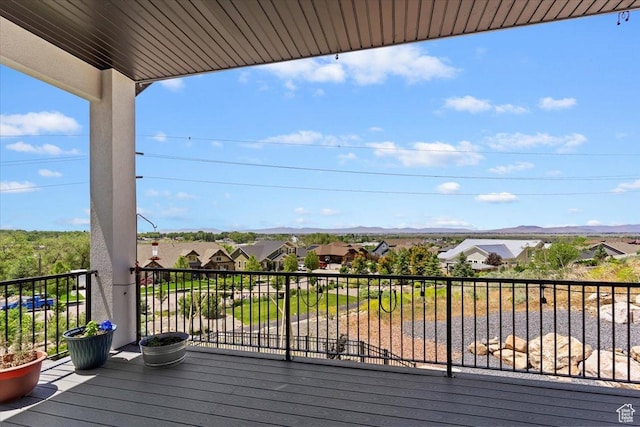 1243 Kotter Dr, Brigham City, UT 84302 - deck featuring a residential view and a mountain view