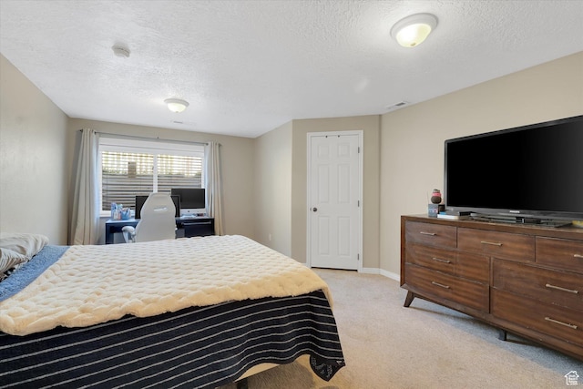 42 E Frontier Ct, Saratoga Springs, UT 84045 - bedroom featuring light carpet, a textured ceiling, and baseboards