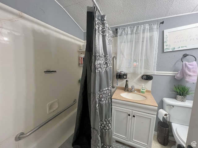 2849 S 8950 W, Magna, UT 84044 - bathroom with vanity, toilet, and shower / bath combination with curtain