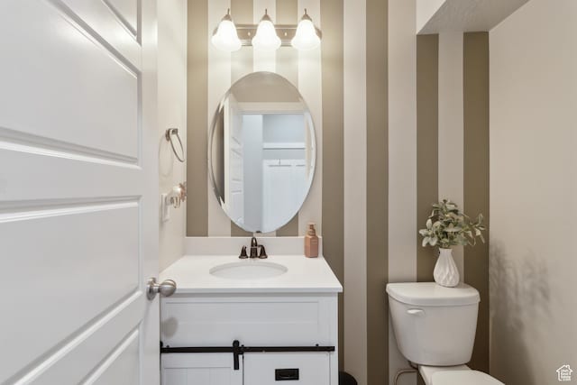4254 E Center Point St, Eagle Mountain, UT 84005 - half bathroom featuring vanity and toilet