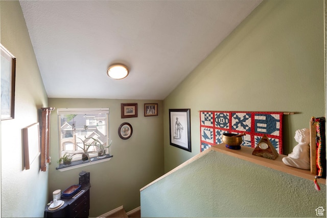 900 Bitner Rd Unit B37, Park City, UT 84098 - hallway with lofted ceiling and baseboards