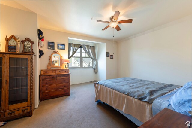 900 Bitner Rd Unit B37, Park City, UT 84098 - bedroom featuring carpet flooring and ceiling fan