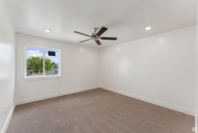 1615 N Angel St Unit D, Layton, UT 84041 - empty room featuring ceiling fan, carpet, and recessed lighting