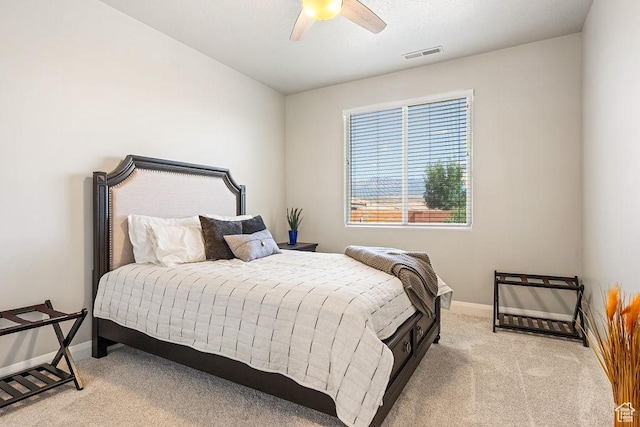 2738 W 270 N, Hurricane, UT 84737 - bedroom featuring light carpet, baseboards, and ceiling fan