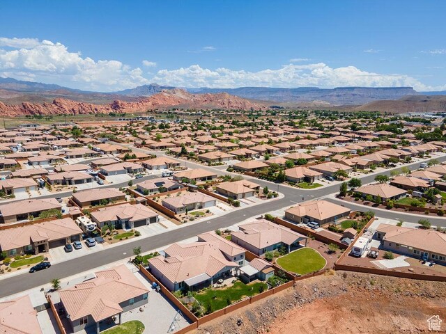 2738 W 270 N, Hurricane, UT 84737 - aerial perspective of suburban area featuring a mountain backdrop