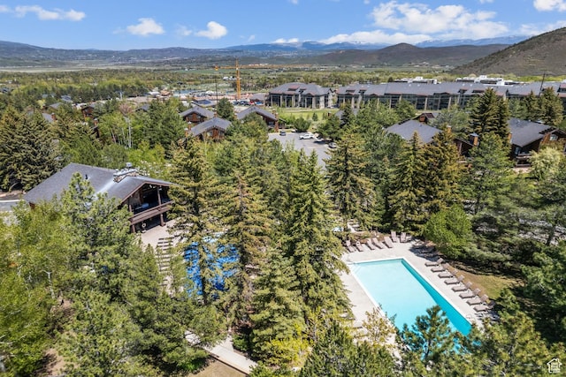 2025 Canyons Resort Dr Unit B7, Park City, UT 84098 - aerial view of mountains and a pool area