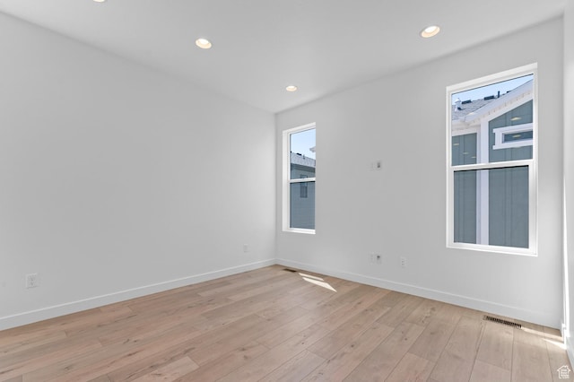 3931 W Red Clover Dr, Lehi, UT 84043 - unfurnished room featuring light wood-type flooring, recessed lighting, and baseboards