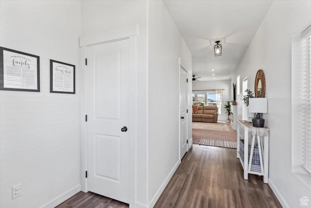 742 E Stonebriar Dr, Eagle Mountain, UT 84005 - hallway with dark wood-style floors and baseboards