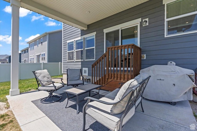 742 E Stonebriar Dr, Eagle Mountain, UT 84005 - view of patio with a residential view and grilling area