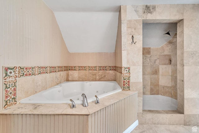 233 N Main St, Alpine, UT 84004 - full bathroom featuring a tile shower and a whirlpool tub
