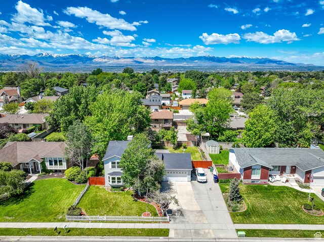 10132 S Kalinda Dr, Sandy, UT 84092 - aerial view of residential area featuring a mountainous background